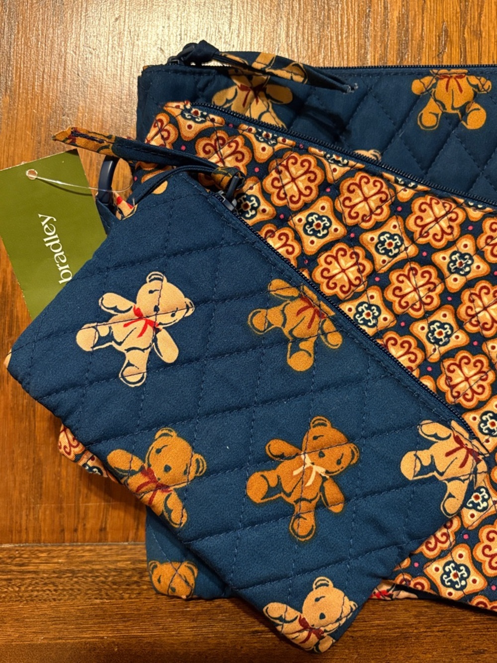 NWT-Vera Bradley-3 Pouch Organizer Set-Bunch of Bears 🐻 Print-$85 - Picture 9 of 14